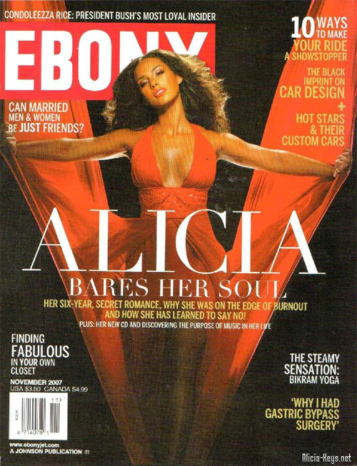 ALICIA KEYS ON THE COVER OF EBONY MAGAZINE