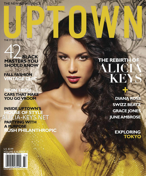 ALICIA KEYS ON THE COVER OF UPTOWN MAGAZINE