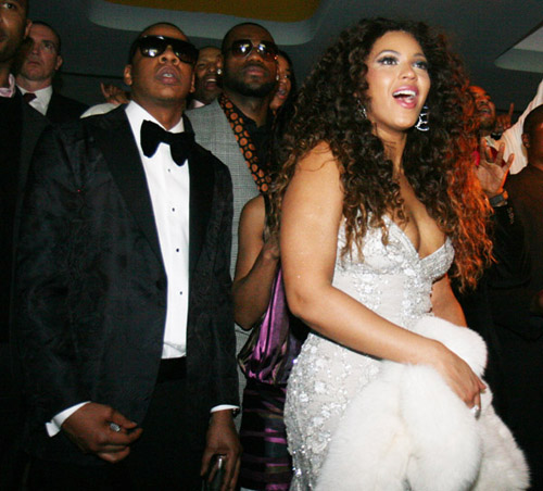 Jay-Z, Beyonce, and LeBron James at the 40/40 club opening