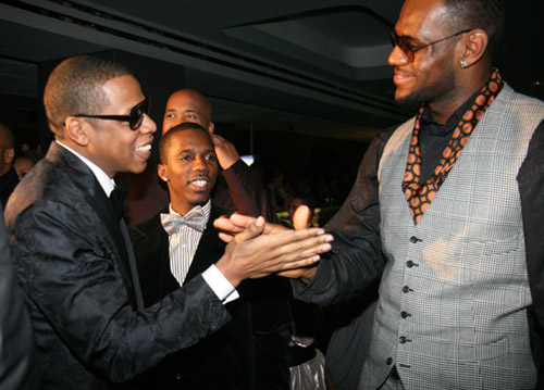 Jay and LeBron at the 40/40 club opening