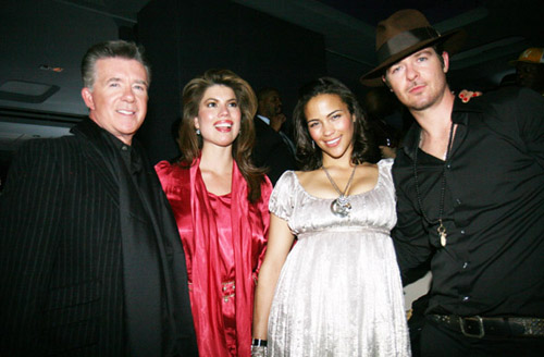 Alan Thicke, Tanya Callou, Paula Patton, and Robin Thicke at the 40/40 club opening