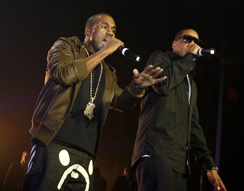 Kanye West and Jay-Z at the Pearl