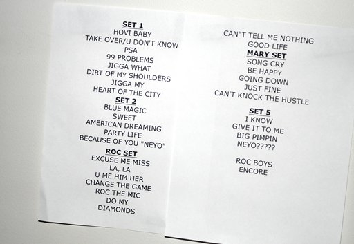 Jay-Zâ€™s concert setlist!