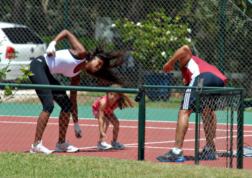 Naomi Campbell box training in Uruguay