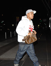 Bow Wow arriving with friends at a hotel in NYC