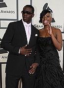 Fantasia & Young Dro arrive at the 2008 Grammys