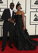 Fantasia & Young Dro arrive at the 2008 Grammys