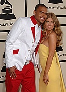 Chris Brown & Fergie on the Red Carpet at the 50th Annual Grammys
