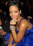 Rihanna in the audience at the 50th Annual Grammys