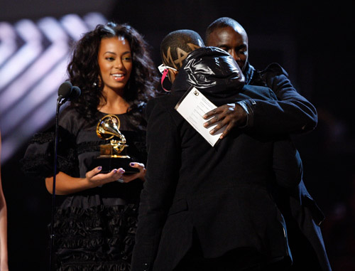 Kanye West at the 50th Annual Grammys