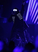 Kanye West performs at the 50th Annual Grammys