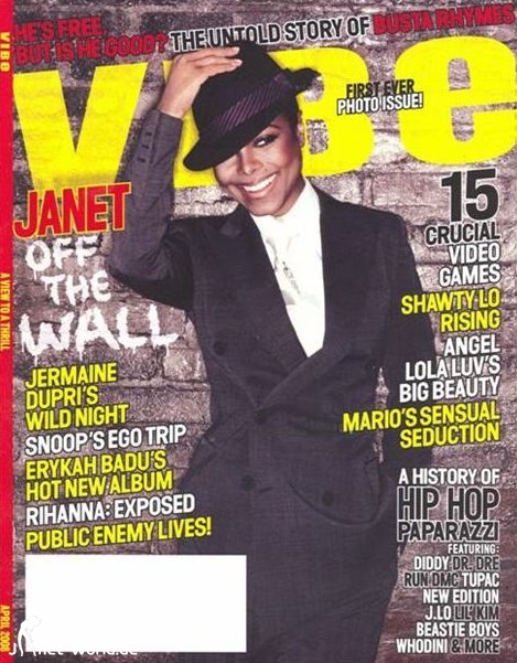 Janet Jackson - Vibe April 2008 Edition - First Photo Issue Ever