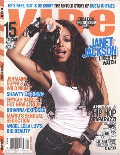 Janet Jackson - Vibe April 2008 Edition - First Photo Issue Ever