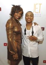 Bow Wow & his mom at his 21st bday party in Vegas