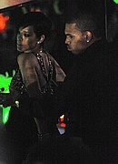 Chris Brown and Rihanna at the John Galliano fashion show