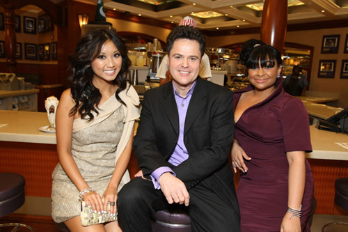 Brenda Song, Donny Osmond and Raven at the â€œCollege Roadtripâ€ movie premiere