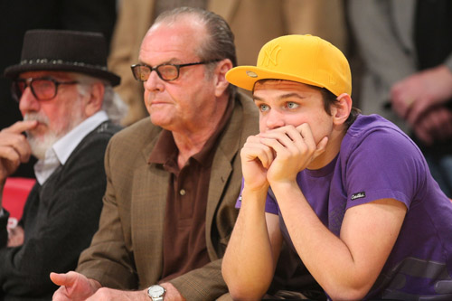 Jack Nicholson and his son at the Lakers game - March 9th 2008