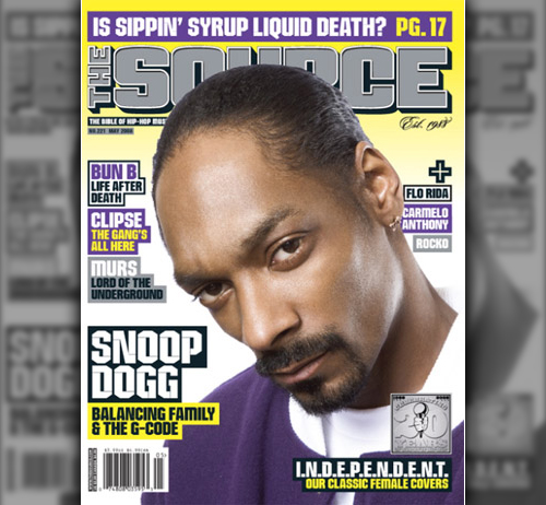 Snoop Dogg on the Cover of The Source Magazine