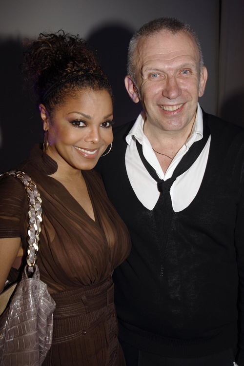 Janet Jackson Poses With Designer Jean Paul Gaultier