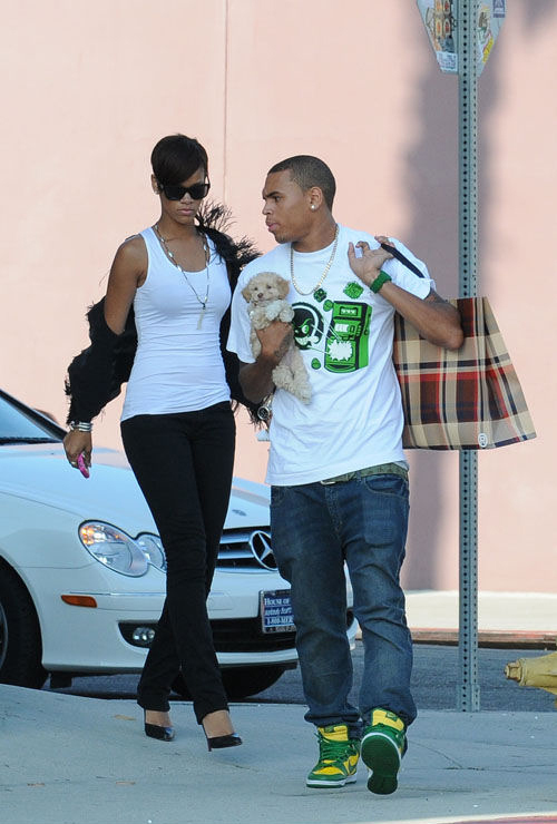 Rihanna and Chris Brown at LAX Airport December 7, 2008 – Star Style