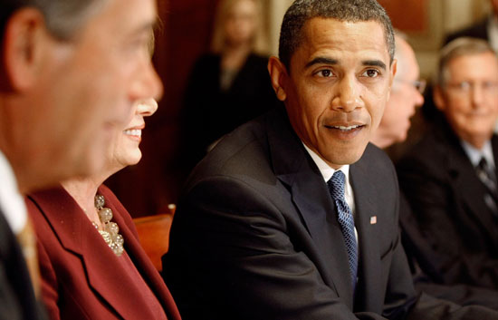 Barack Obama in D.C. announcing his economic plan