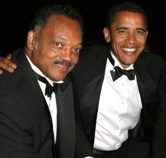 Rev. Jesse Jackson and President Barack Obama