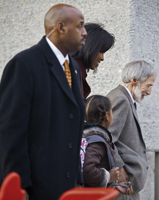 Michelle and Sasha Obama // Sasha's First Day of School