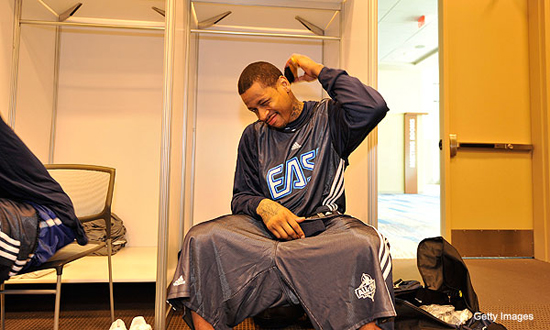 Allen Iverson's new look // He cut his hair! (February 2009)