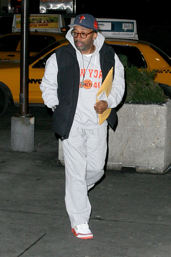 Spike Lee // Arriving at Knicks game