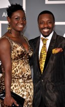 Anthony Hamilton & (wife) Tarsha McMillan // 2009 Grammy Awards Red Carpet
