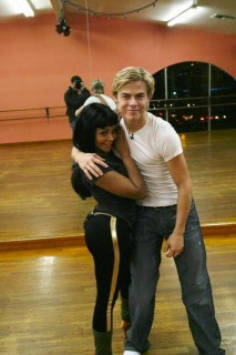 Lil Kim and Derek Hough // Rehearsing for "Dancing with the Stars"