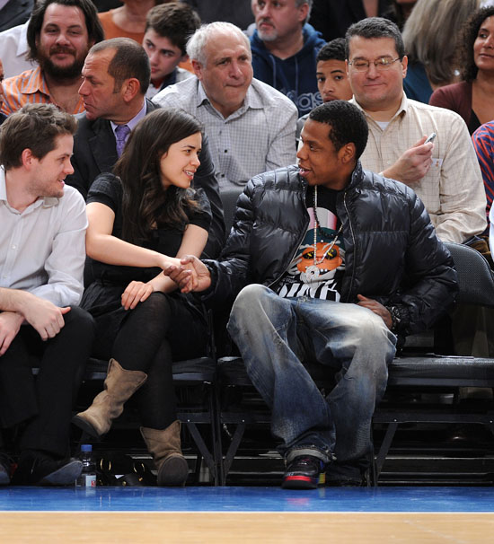 America Ferrera & Jay-Z // Knicks Game