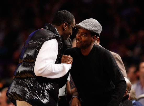 Diddy & Chris Rock // Knicks vs. Cavs basketball game (02.04.09)