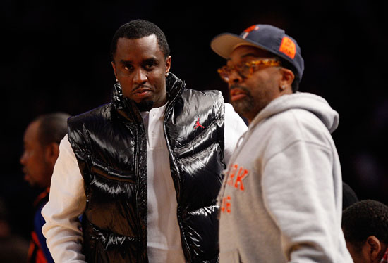 Diddy & Spike Lee // Knicks vs. Cavs basketball game (02.04.09)