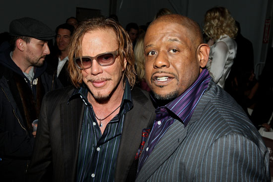 Mickey Rourke & Forest Whitaker // Domenico Vacca Fall \'09 Fashion Show