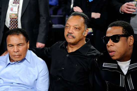 Muhammed Ali, Rev. Jesse Jackson and Jay-Z // 2009 NBA All-Star Game (Courtside)