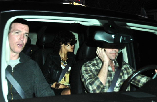 Rihanna on her way to a private airport in L.A.