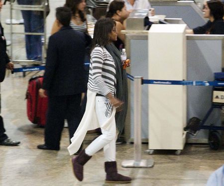 Tameka Raymond leaving Airport in Brazil