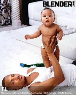 T.I. and his son Major // Blender Magazine - March 2009