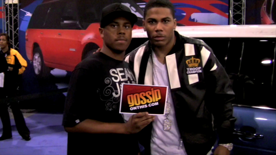 Gossip On This' founder & editor-in-charge Dustin Gary & Nelly // 2009 CIAA Ford Fan Experience in Charlotte, NC