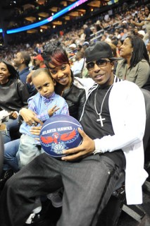 Monica, Rocko and Lil Rocko // Hawks vs. Lakers Game (Mar. 29th 2009)