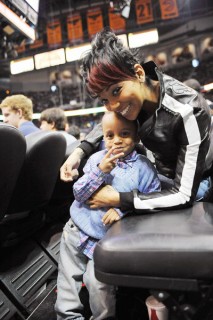 Monica and Lil Rocko // Hawks vs. Lakers Game (Mar. 29th 2009)