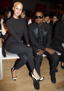 Amber Rose & Kanye West // Saint Laurent Ready-to-Wear Fashion Show