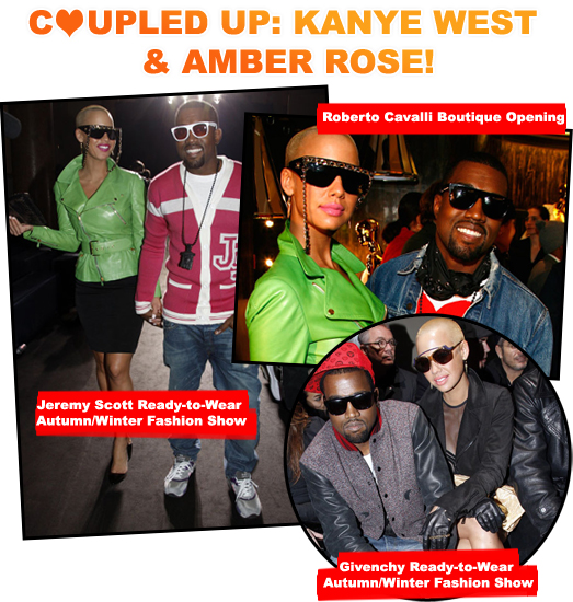 COUPLED UP: KANYE WEST & AMBER ROSE!