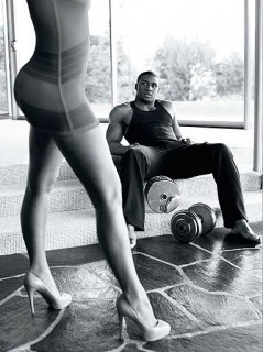 Kim Kardashian & Reggie Bush // April 2008 GQ Magazine