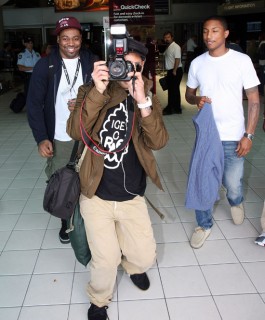 Shay Haley, Chad Hugo and Pharrell Williams of N.E.R.D. at Perth Airport in Australia (Mar. 1st 2009)
