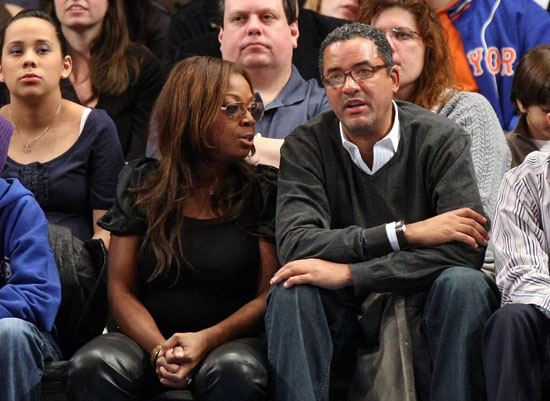 Star Jones & Herb Wilson // Knicks vs. Bobcats basketball game in New York