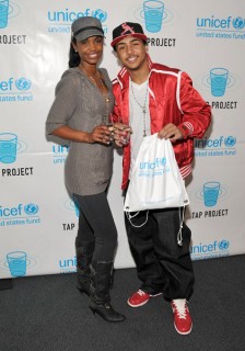 Kim Porter & son Quincy Brown // Unicef/Tap Event - \"Tap With a Beat\" Concert
