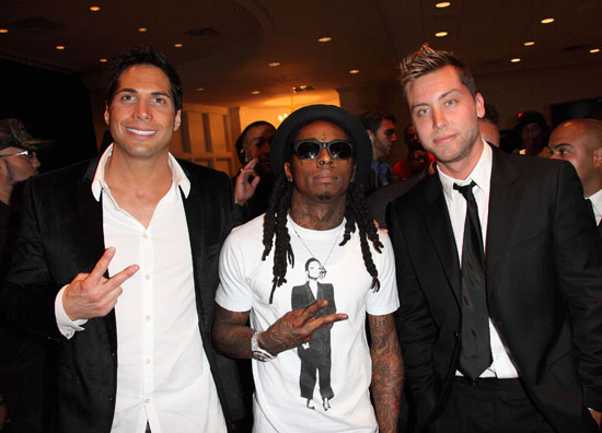 Joe Francis, Lil Wayne and Lance Bass // The Blacks' Annual Gala