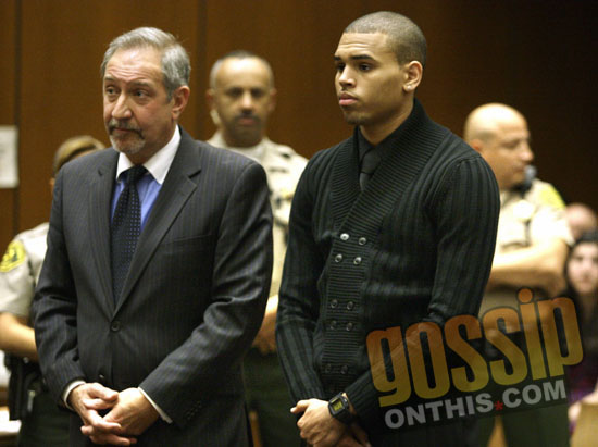 Chris Brown pleads "not guilty" in LA court (Apr. 6th 2009)